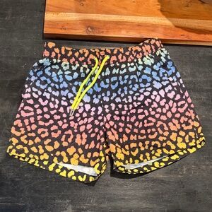 4/$15 Forever 21 MEN Multicolor Leopard Print Men's Swim Shorts Size Small